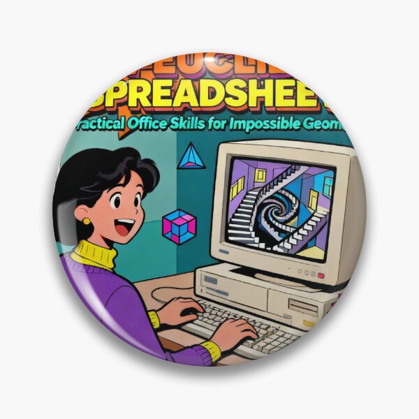 Item preview, Non-Euclidean Spreadsheets - Retro 90s Absurdist Art designed and sold by PictorialWhimsy.