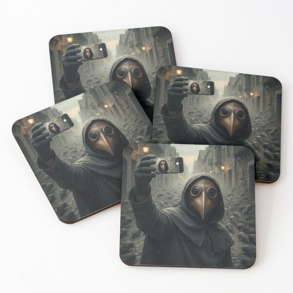 Item preview, Plague Doctor Selfie During the Black Death – Dark Medieval Art designed and sold by LintonGriffin.
