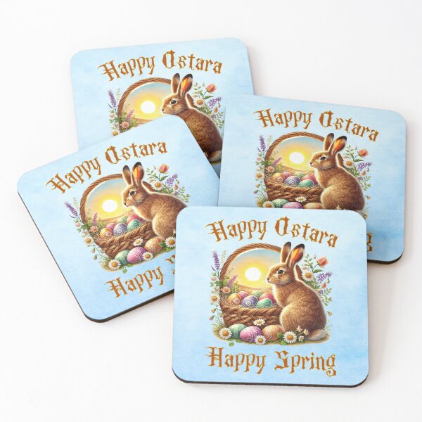 Item preview, Ostara Spring Bunny with Eggs — Symbols of Renewal and New Beginnings designed and sold by MysticOzzy.