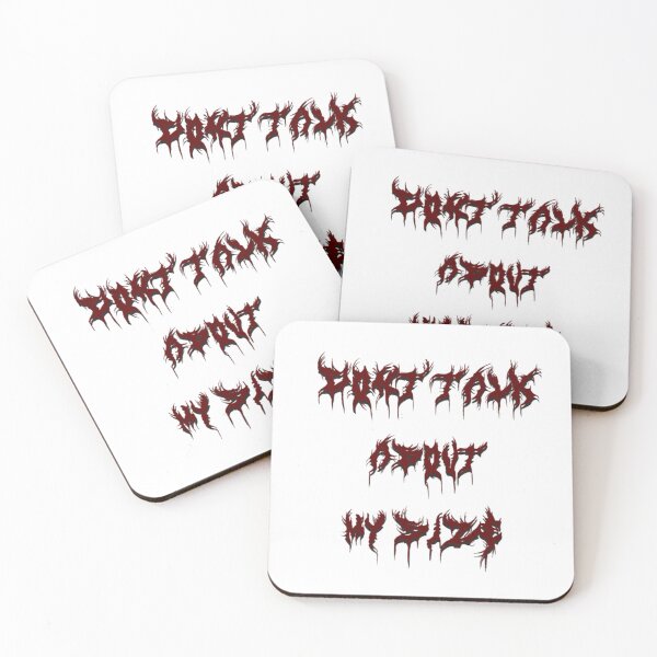 Item preview, Don't Talk About My Size Death Metal Aesthetic Edgy Red Black designed and sold by SaboCollita.