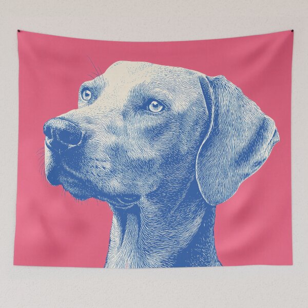Item preview, Modern Pink Animal Portrait designed and sold by PhantomPaper.