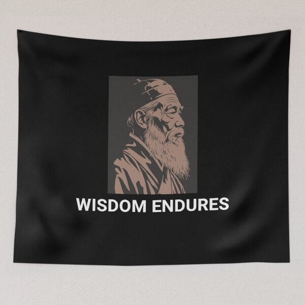 Item preview, Wisdom Endures – Minimalist Philosophical Sage Portrait designed and sold by Evaevonechi.