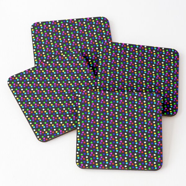 Item preview, Rainbow Dots on Black designed and sold by benhurpontes.