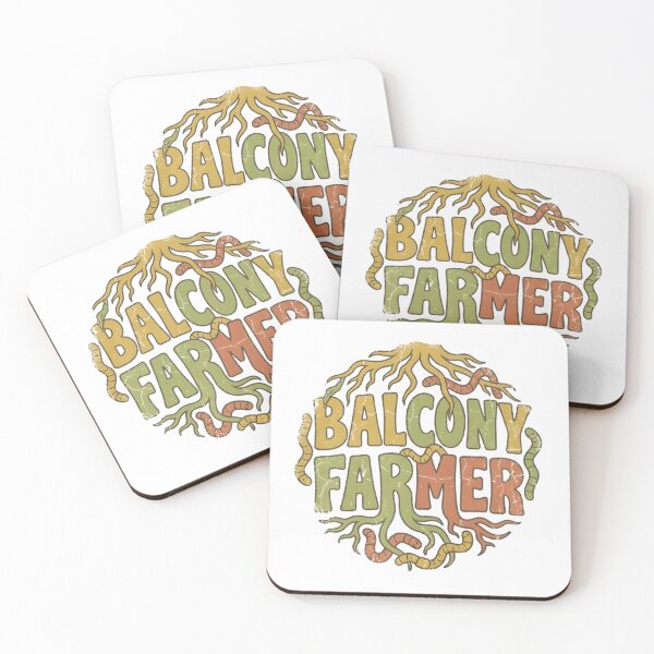 Item preview, Balcony Farmer Urban Gardening Retro 70s Typography, Roots & Compost Worms designed and sold by Aryaam.