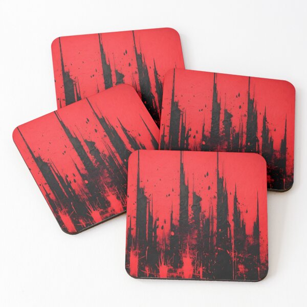 Item preview, Crimson Fury: Red Black Abstract Expressionism designed and sold by HarmonicBrush.