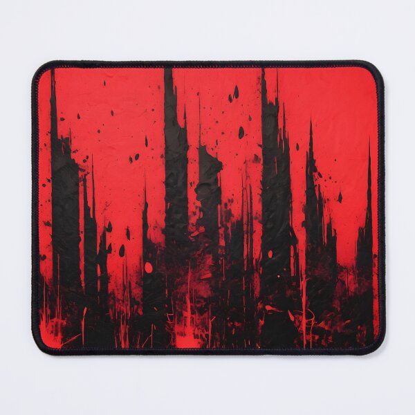 Item preview, Crimson Fury: Red Black Abstract Expressionism designed and sold by HarmonicBrush.