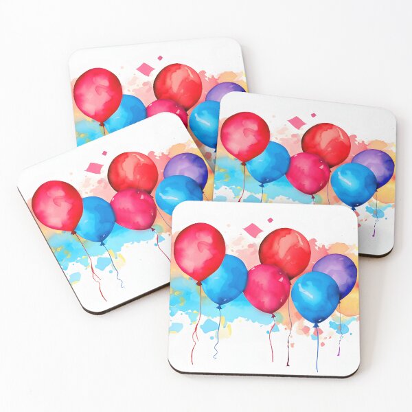 Item preview, Colorful Balloons Celebration Alcohol Ink-Style Digital Art designed and sold by DEC02.