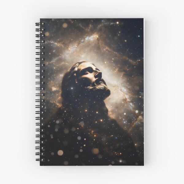 Item preview, Silhouette Jesus Christ Galaxy Art – Christian Surreal Cosmic Space Artwork designed and sold by stylishdzign.