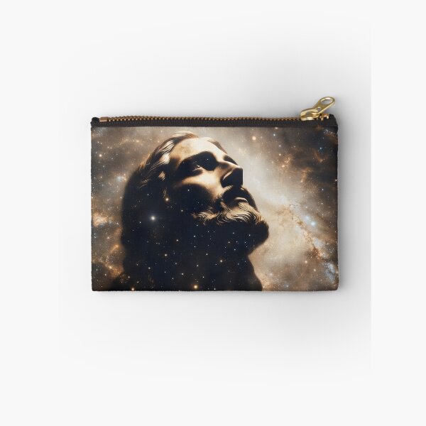 Item preview, Silhouette Jesus Christ Galaxy Art – Christian Surreal Cosmic Space Artwork designed and sold by stylishdzign.
