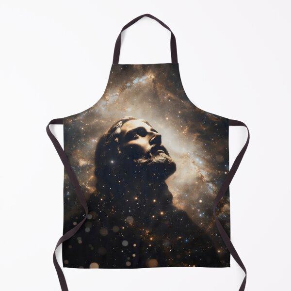 Item preview, Silhouette Jesus Christ Galaxy Art – Christian Surreal Cosmic Space Artwork designed and sold by stylishdzign.