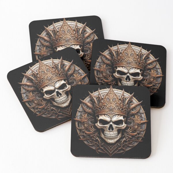 Item preview, Gothic Skull King: Crown of Gears and Dark Ornaments designed and sold by Black Ink Visions.
