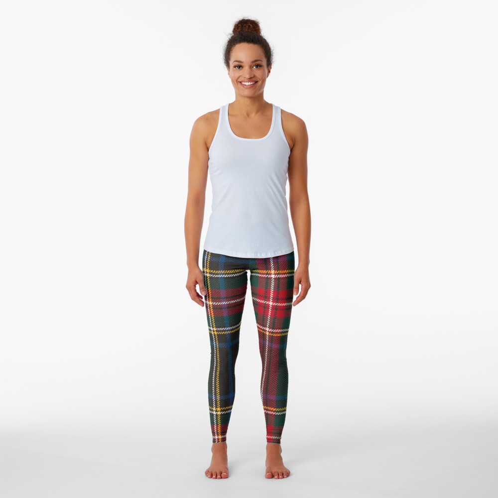STEWART BLACK TARTAN Leggings