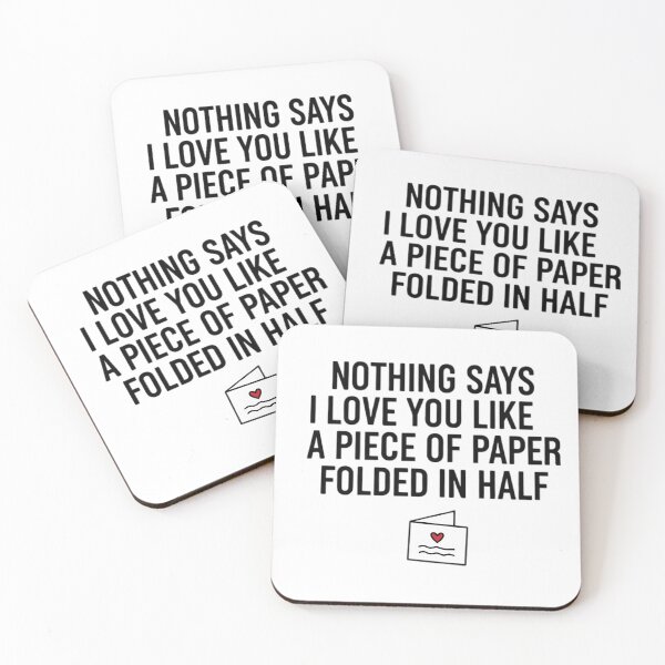 Item preview, Piece Of Paper Folded In Half - Sarcastic Valentine Card designed and sold by MHD.