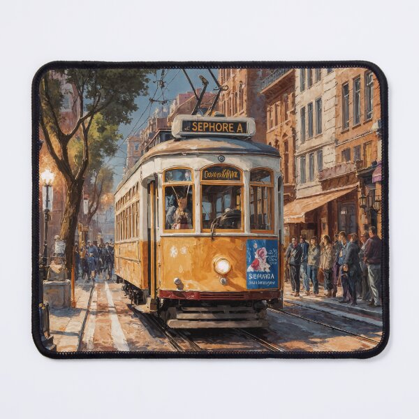 Item preview, Nostalgic tram through the streets of Lisbon designed and sold by CharlieDmg.