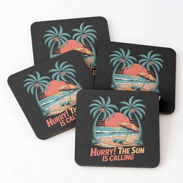 Item preview, Hurry The Sun Is Calling Beach Summer Ocean Tropical Family  designed and sold by angolinnArt.