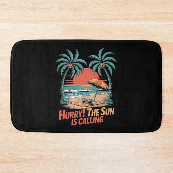 Item preview, Hurry The Sun Is Calling Beach Summer Ocean Tropical Family  designed and sold by angolinnArt.