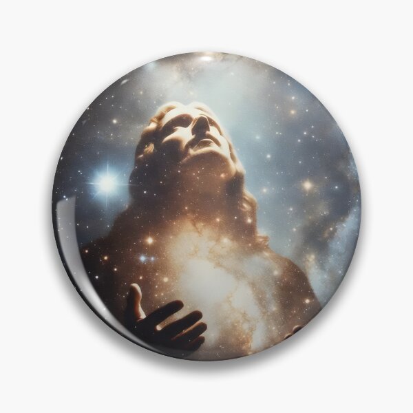 Item preview, Silhouette of Jesus Christ – Christian Surreal Space & Galaxy Art designed and sold by stylishdzign.