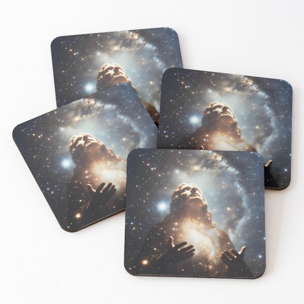 Item preview, Silhouette of Jesus Christ – Christian Surreal Space & Galaxy Art designed and sold by stylishdzign.