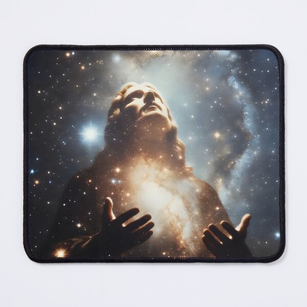 Item preview, Silhouette of Jesus Christ – Christian Surreal Space & Galaxy Art designed and sold by stylishdzign.