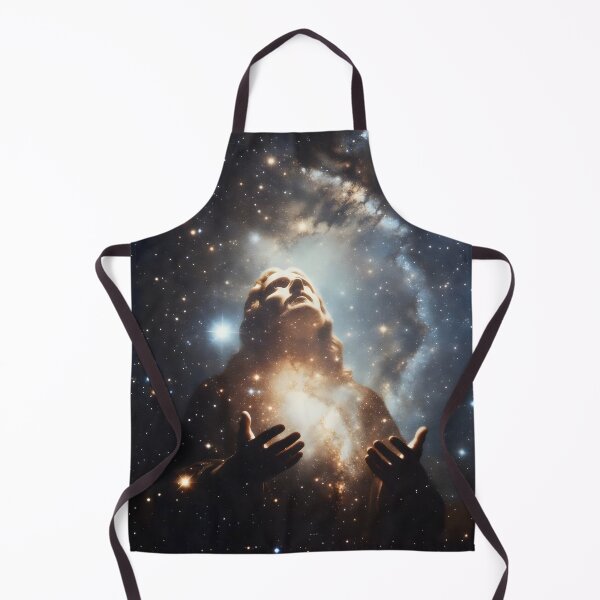 Item preview, Silhouette of Jesus Christ – Christian Surreal Space & Galaxy Art designed and sold by stylishdzign.