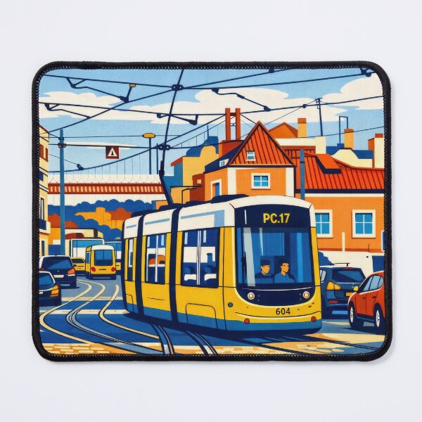 Item preview, Modern tram through Lisbon designed and sold by CharlieDmg.