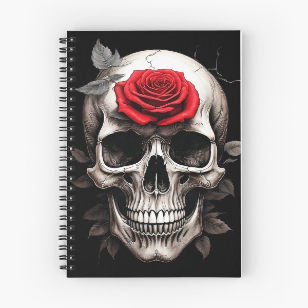 Item preview, Eternal Love: Skull Tattoo with Red Rose designed and sold by Black Ink Visions.