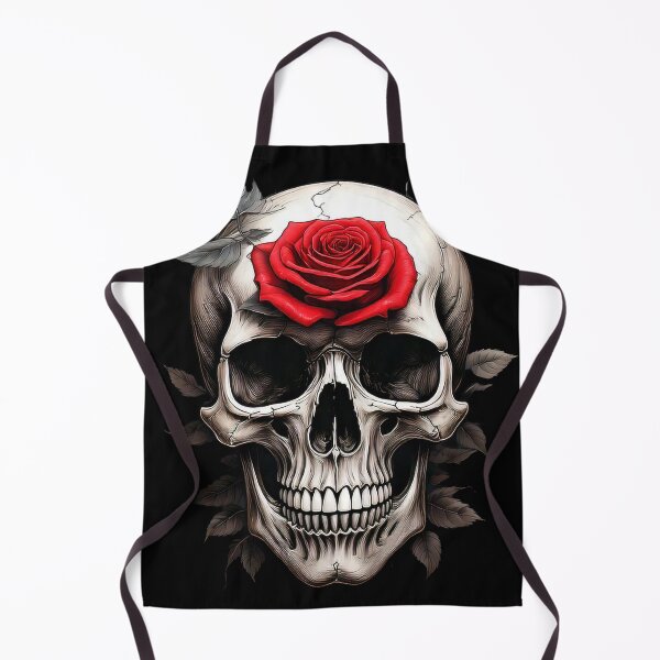 Item preview, Eternal Love: Skull Tattoo with Red Rose designed and sold by Black Ink Visions.