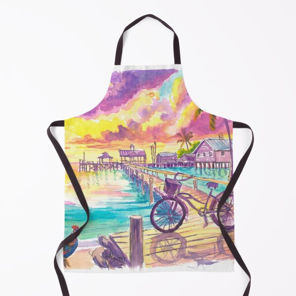 Item preview, Key West Sunset - Rooster, Bike, Pier, Sea designed and sold by artshop77.