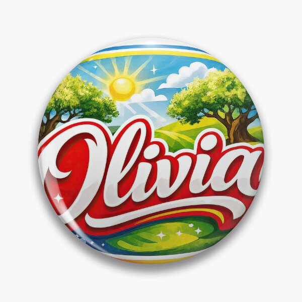 Item preview, Olivia Nature-Themed Floral Name Art designed and sold by ForeverPrintsOK.