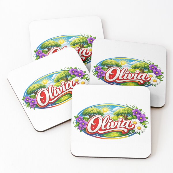 Item preview, Olivia Nature-Themed Floral Name Art designed and sold by ForeverPrintsOK.