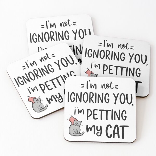 Item preview, I’m Not Ignoring You, I’m Petting My Cat – Funny Cat Lover Design designed and sold by Bubelek.