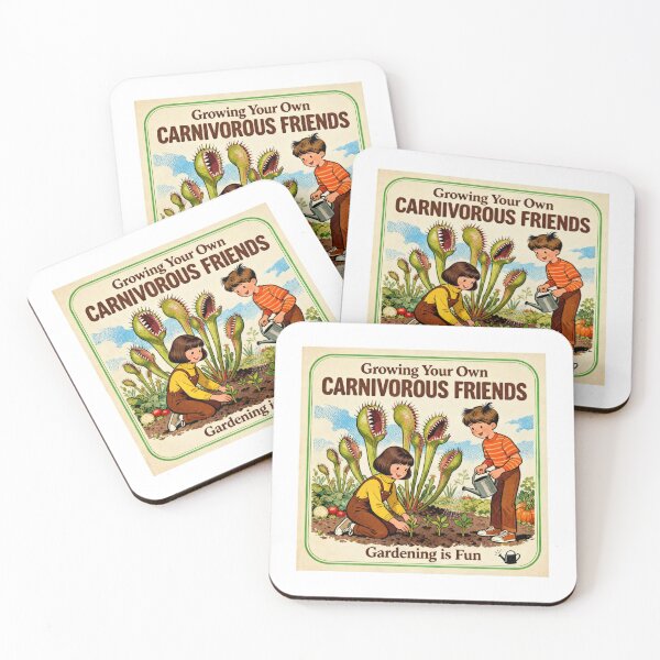 Item preview, Carnivorous Plant Garden - Retro Dark Humor Art designed and sold by PictorialWhimsy.