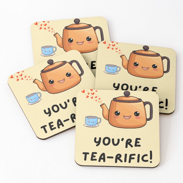 Item preview, You're Tea-Rific — A Playful Kettle Tea Greeting Card designed and sold by FestivityFinds.