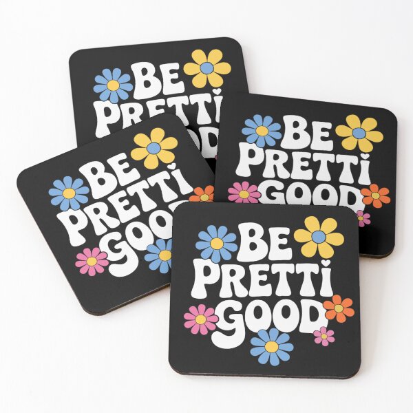 Item preview, Be Pretti Good Retro 70s Floral Positive Quote Aesthetic Flower Power designed and sold by SaboCollita.