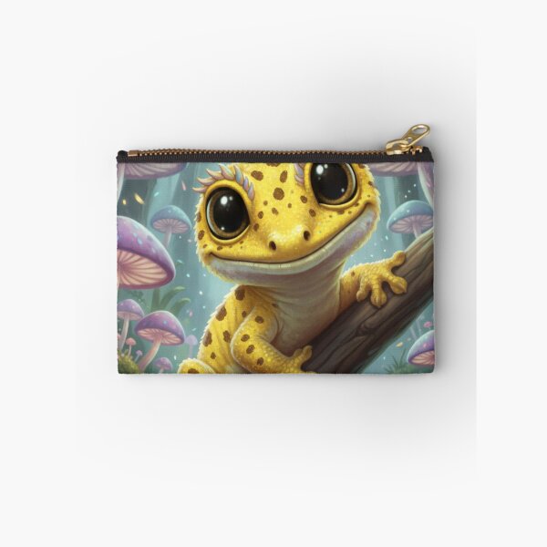 Item preview, Cute Leopard Gecko Magic Forest Mushroom Fantasy designed and sold by HarlemDigitals.