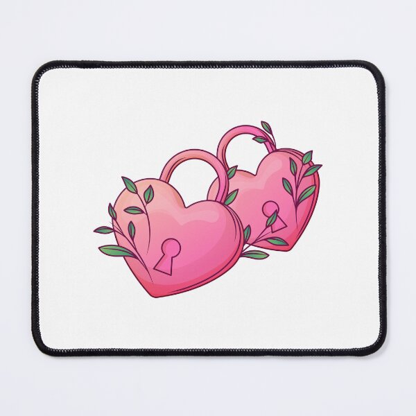 Item preview, Locked Hearts Love Illustration designed and sold by ColorloomArt.