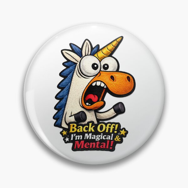 Item preview, Back Off Magical Mental Unicorn Patch designed and sold by Mastermind-Art.