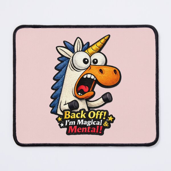 Item preview, Back Off Magical Mental Unicorn Patch designed and sold by Mastermind-Art.