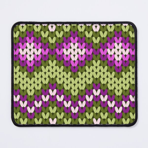 Item preview, Green knitted pattern mixed with purple ethnic pattern. designed and sold by Nengsang.