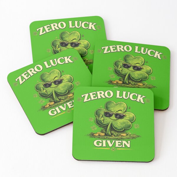 Item preview, Zero Luck Given – Funny Four Leaf Clover St. Patrick’s Day designed and sold by Laughprints.
