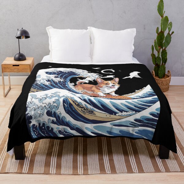 Item preview, Surfing Wave Pembroke Welsh Corgi Dog Lover designed and sold by joyouartArt.