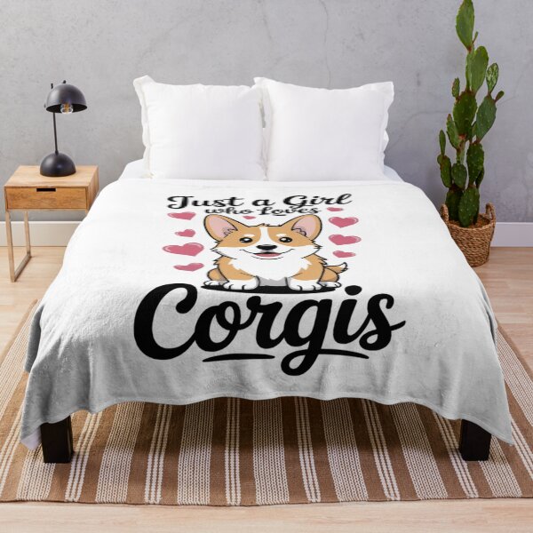 Item preview, Girl Who Loves Corgi designed and sold by MarkLeedsArt.
