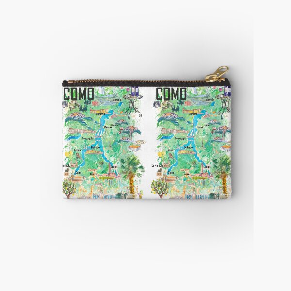 Item preview, Lago di Como Illustrated Travel Map with Roads and Highlights in Italy designed and sold by artshop77.