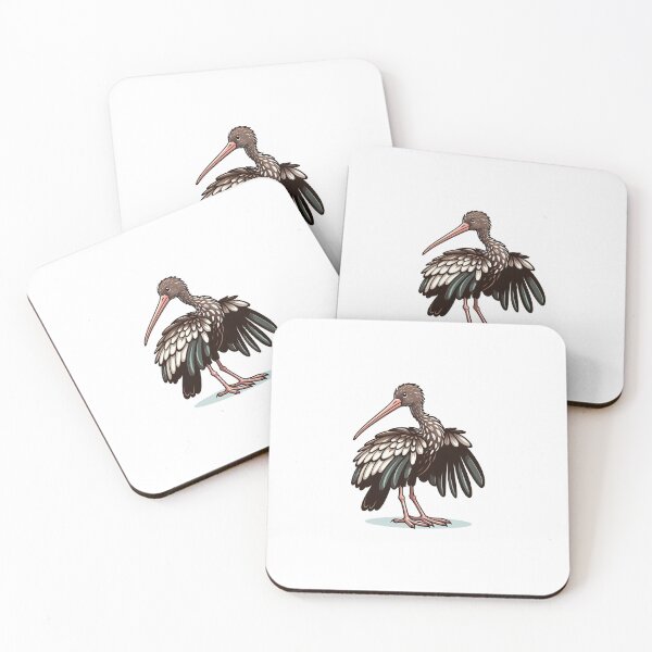 Item preview, Illustration of a brown stork displaying its wings in a whimsical style. designed and sold by cave-canvas.