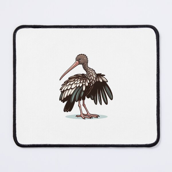 Item preview, Illustration of a brown stork displaying its wings in a whimsical style. designed and sold by cave-canvas.