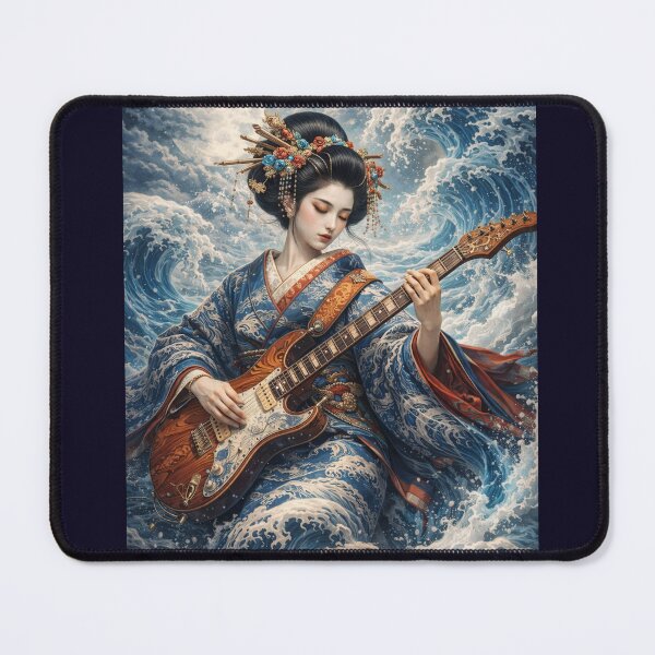 Item preview, Neo Edo Rock – The Great Wave Geisha - Ukiyo-e Rock Harmony designed and sold by EDO NOIR SOCIETY.