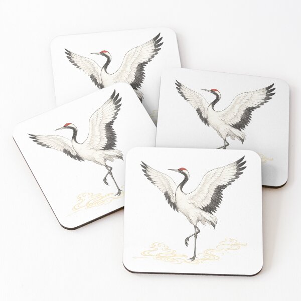 Item preview, Japanese Minimalist Red-Crowned Crane Serene Zen Art designed and sold by RiotKida.