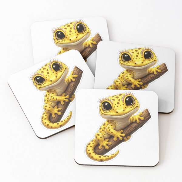 Item preview, Smiling Leopard Gecko Cute Reptile Animal designed and sold by HarlemDigitals.