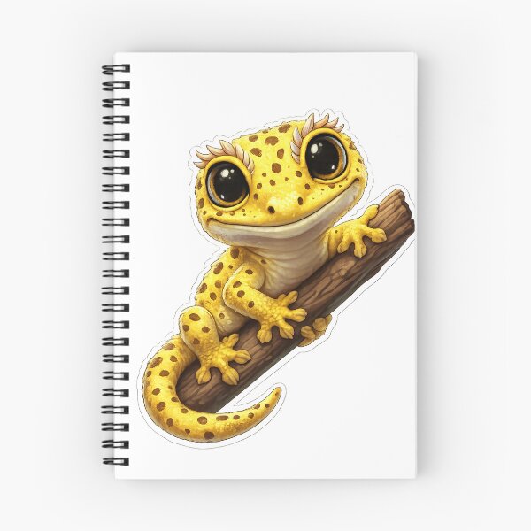 Item preview, Smiling Leopard Gecko Cute Reptile Animal designed and sold by HarlemDigitals.