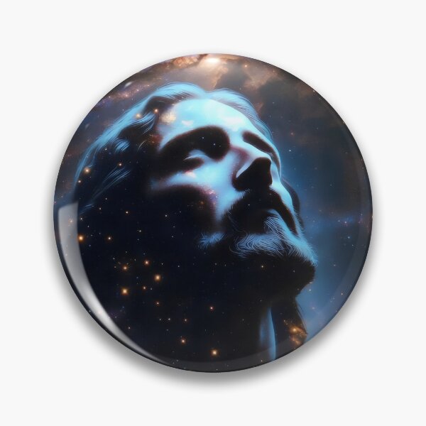 Item preview, Silhouette Jesus Christ Galaxy Art – Christian Surreal Cosmic Space Artwork designed and sold by stylishdzign.